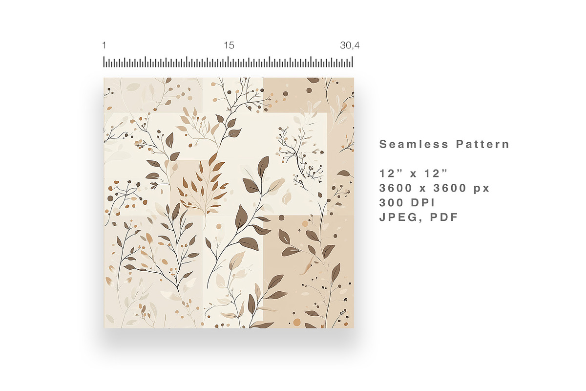 6 Seamless Patterns:patchwork floral, a Pattern Graphic by StudioCitra (Photo 2 of 9)