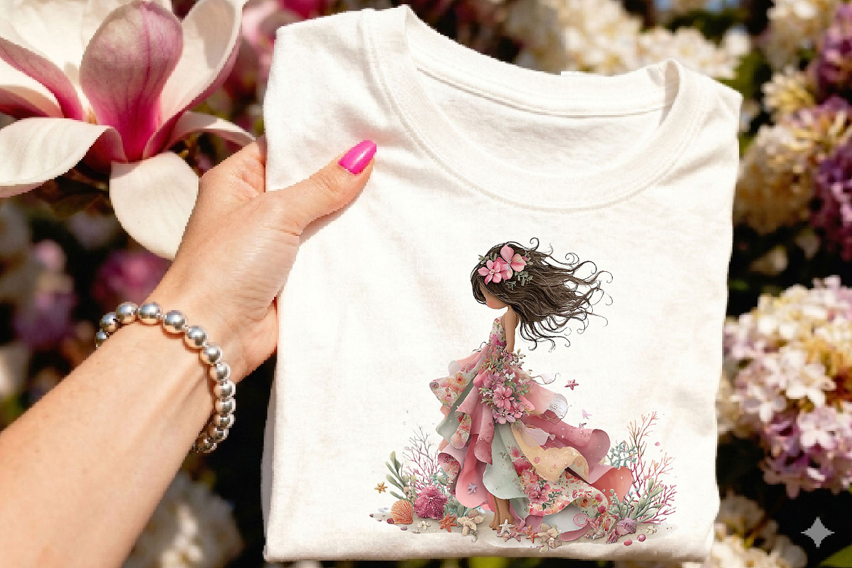 Whimsical Summer Beach Girls Clipart, an Illustration by DreamCafeArt (Photo 6 of 7)