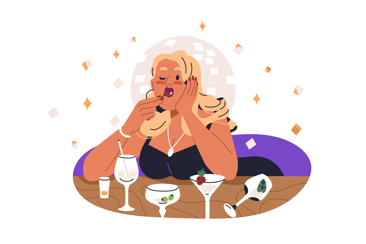 People drinking alcohol concept set, a Person Illustration by Good Studio (Photo 7 of 7)