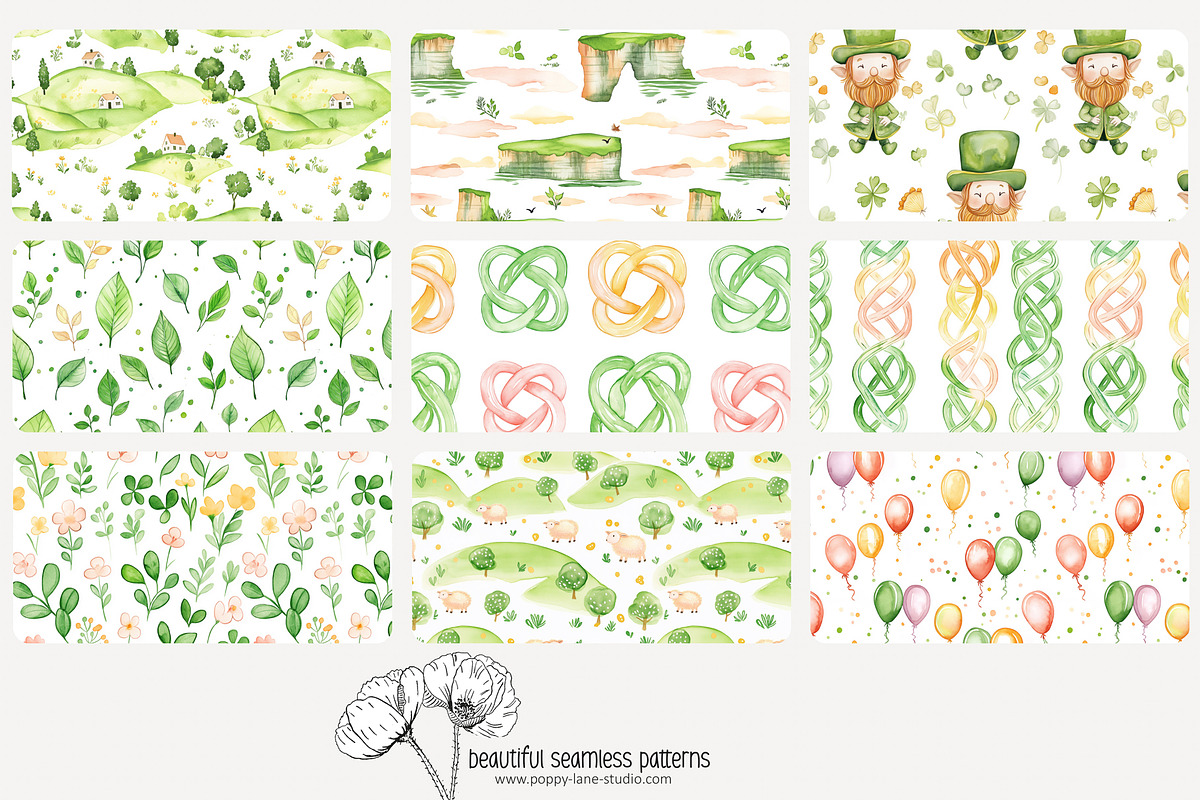 70 St Patrick's Day seamless pattern, a Pattern Graphic by Poppy Lane Studio (Photo 6 of 10)