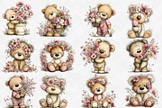 Whimsical Cute Teddy bear Clipart, an Illustration by Designworld (Thumbnail 3 of 4)