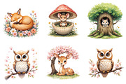 Forest Spring Woodland Animals Clipa, an Illustration by DreamArtGraphic (Thumbnail 2 of 4)