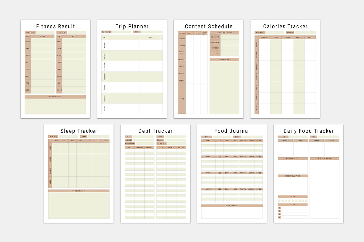 INDESIGN PLANNER BUNDLE PACK VOL.26, a Stationery Template by MNT-Creator (Photo 7 of 9)