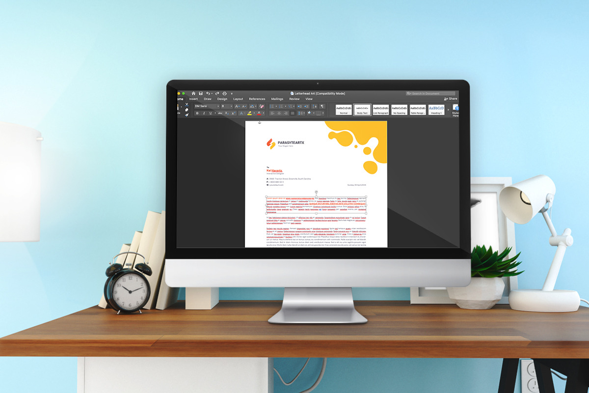 Modern Letterhead, a Resume Template by iDoodle Studio (Photo 4 of 4)