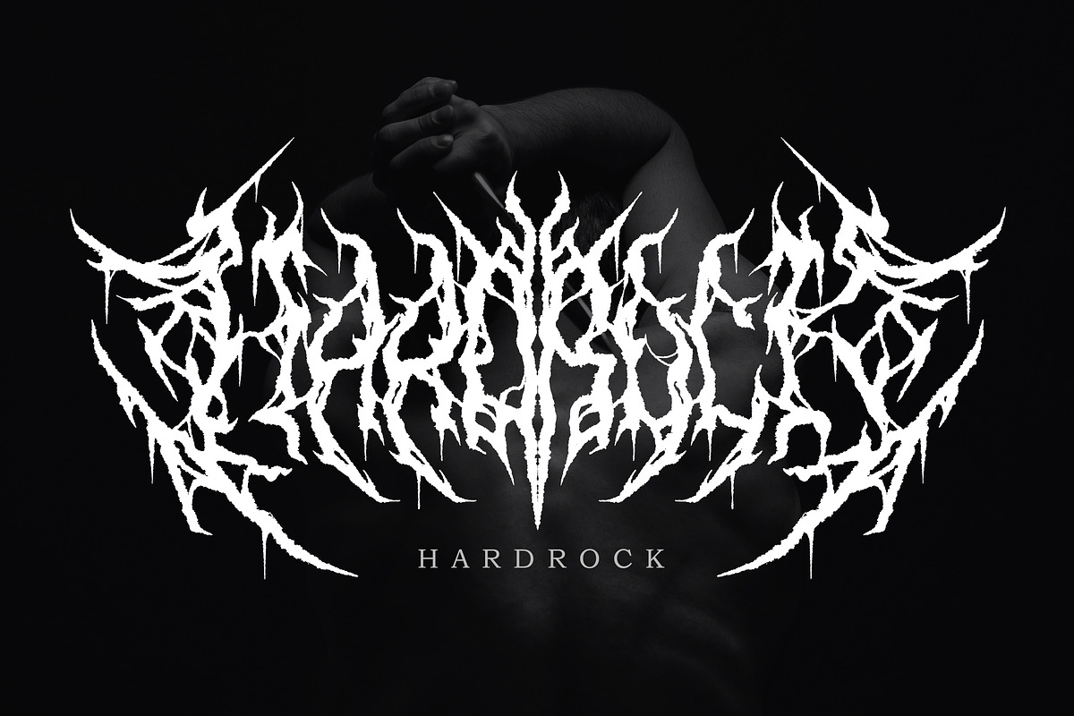 Maskdown | Black Metal Font Vol. 1, a Blackletter Font by Madhaline Studio (Photo 4 of 9)
