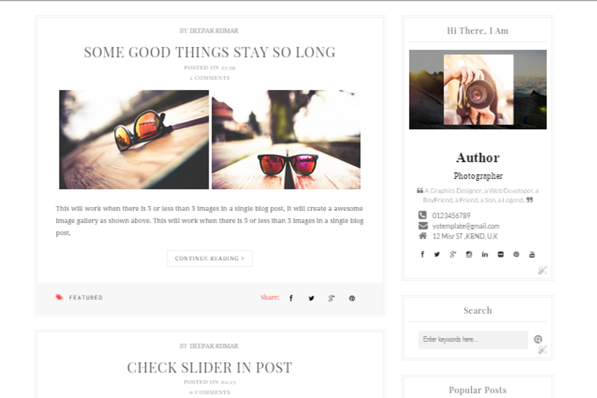 Camera-Man Blogger Template, a Websites & App Template by Yo..! Templates (Photo 3 of 4)