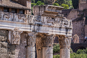 Ancient colomns in the area of Roman Forum in Rome, Italy, an Architecture Photo by Anna Bogush