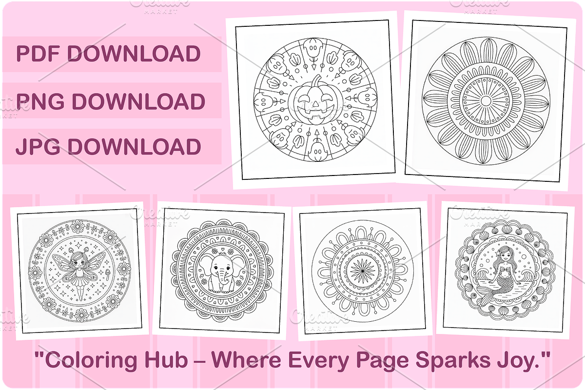 Comfy Mandala Coloring Book, a Seasonal Illustration by Coco Bloom (Photo 2 of 4)