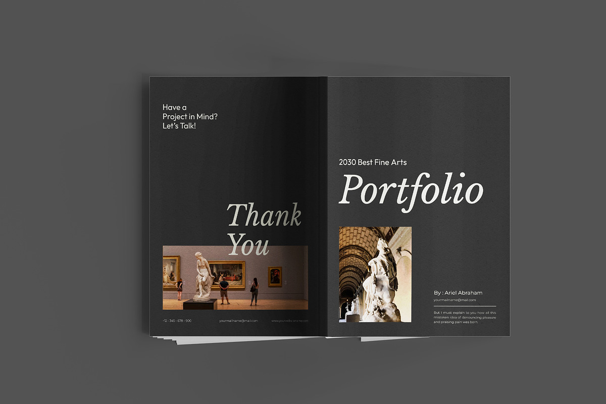 Fine Arts Portfolio, a Brochure Template by Neermana (Photo 10 of 10)