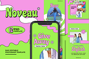Noveau Y2K Instagram Template, a Social Media Template by Shinra Labs (Thumbnail 1 of 6)