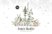 Forest Babies. Wild Animals clipart, an Animal Illustration by Kreker Kate (Thumbnail 12 of 12)