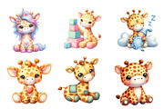 Cute Plush Toy Baby Giraffe Clipart, an Illustration by CreationArt (Thumbnail 2 of 5)