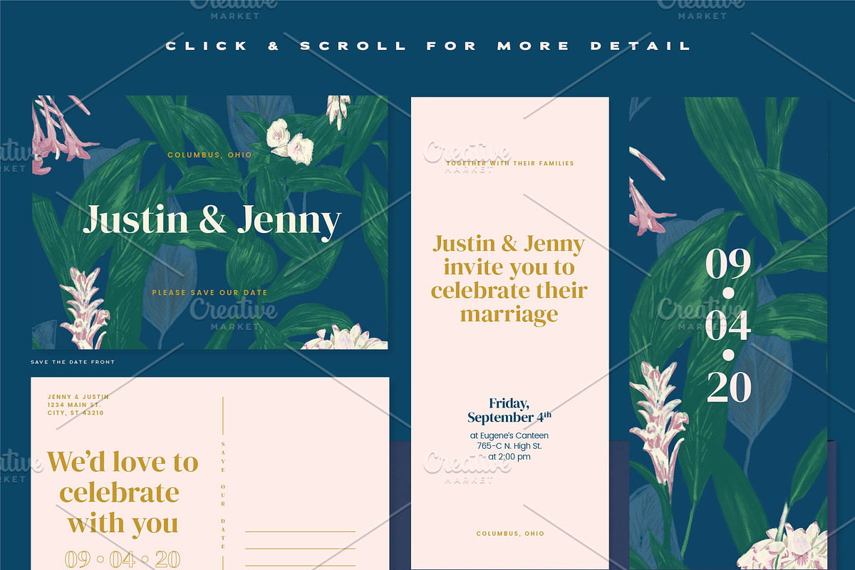 Casual Botanical Wedding Suite, an Invitation Template by PiiNK iiNK STUDiO (Photo 9 of 10)