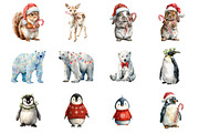 Christmas Animals Clipart, an Illustration by Design Market (Thumbnail 3 of 3)