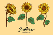 15 Set Sunflower Sunshine Clipart, an Illustration by Morspective (Thumbnail 2 of 7)