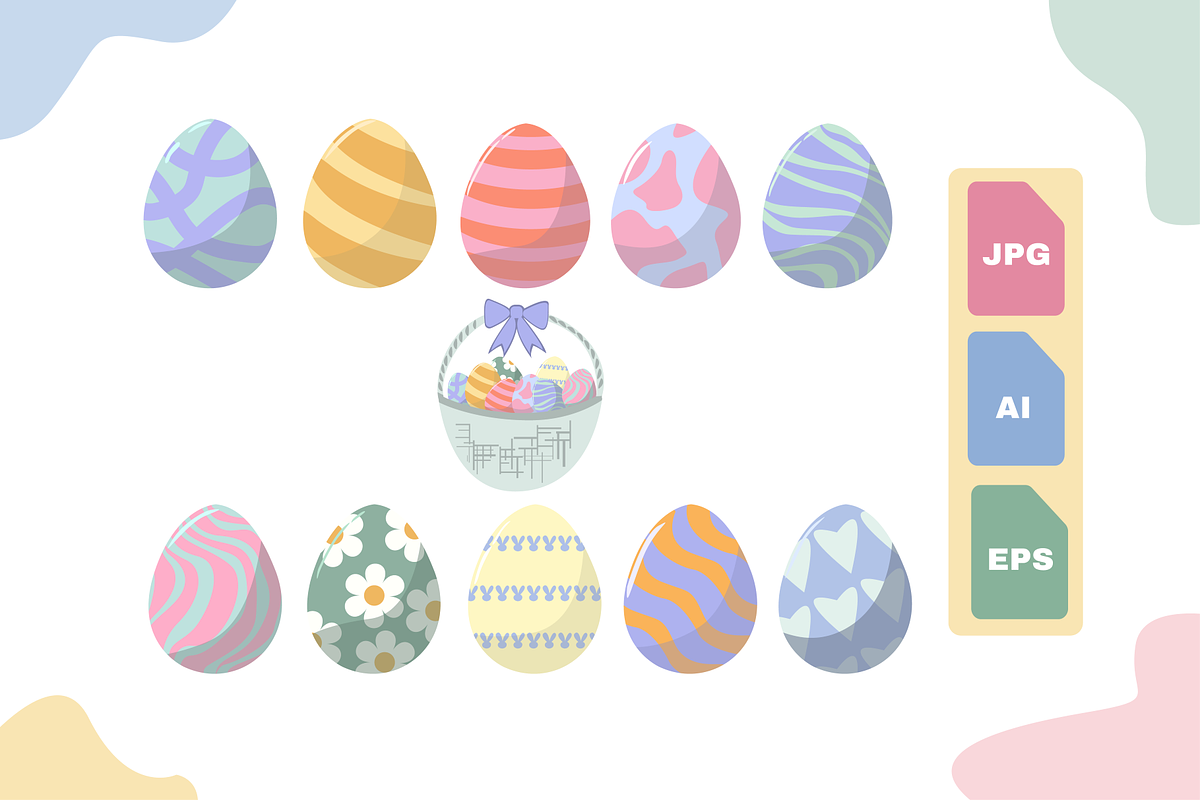 Easter Egg Elements Illustration, an Object Illustration by Artnivora.Std (Photo 2 of 3)