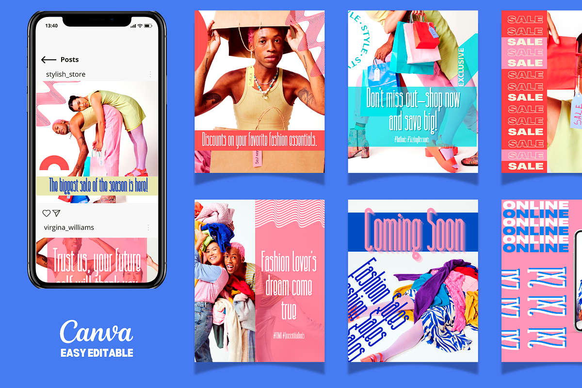 Social Media Fashion Pack Templates, a Social Media Template by PaolaroiDesign (Photo 4 of 6)