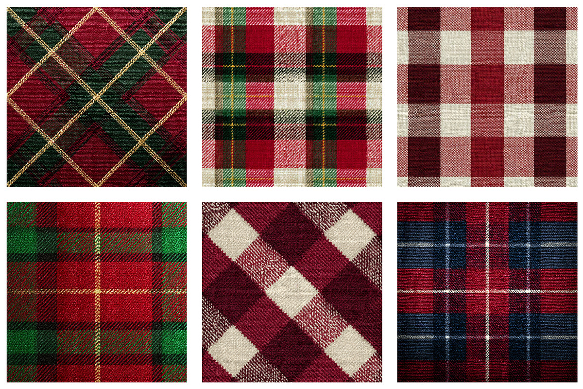 Royal Red Christmas Tartan Plaid, a Texture Illustration by Dream Creation (Photo 4 of 6)