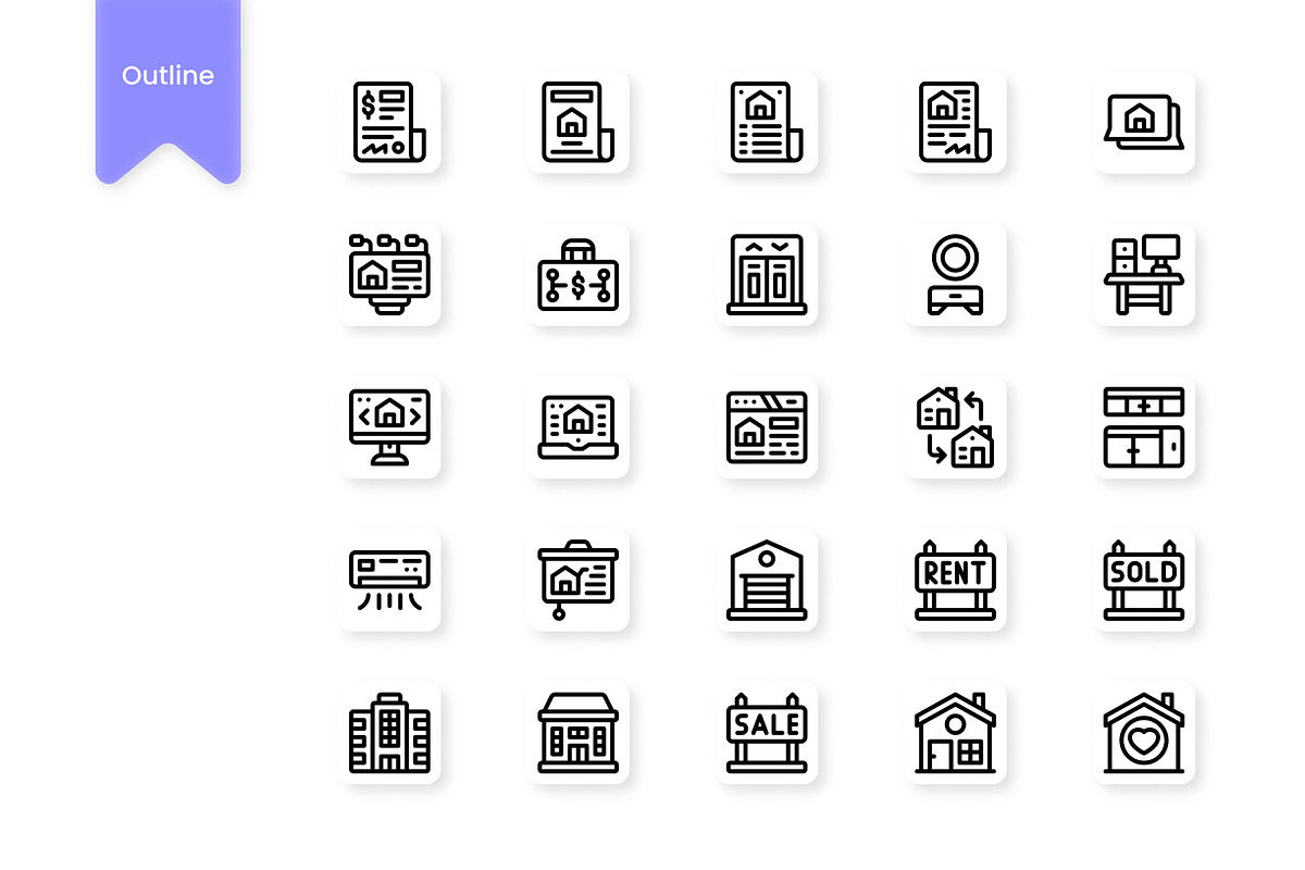 Real Estate Icons, an Icon by HacaStudio (Photo 2 of 3)