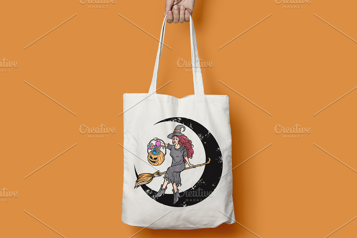 Witch brings halloween candy, a Person Illustration by gunaonedesign (Photo 4 of 4)