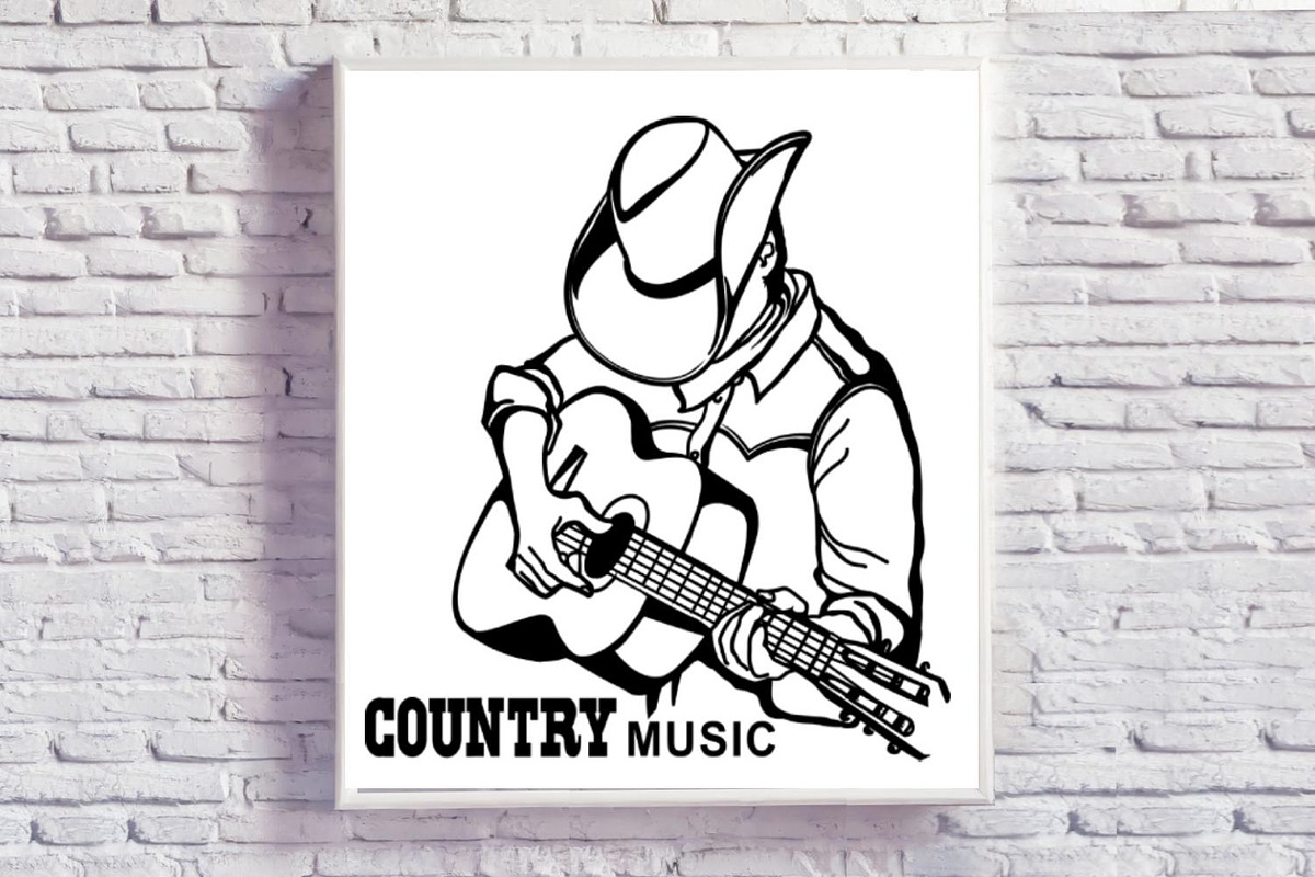 Country Music Cowboy Man with guitar, a Graphic by TanchaArt (Photo 6 of 8)