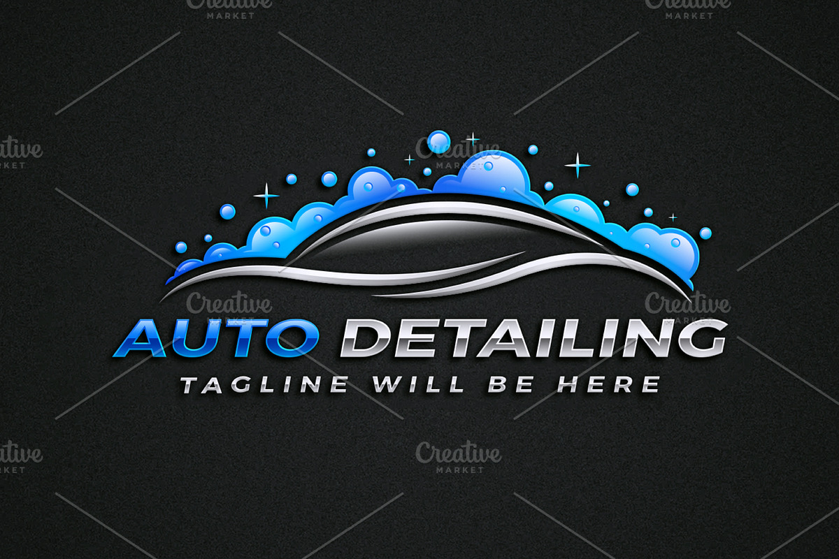 Auto Detailing Logo, Car Wash Logo, a Branding & Logo Template by Nahid Hasan Nilim (Photo 2 of 6)