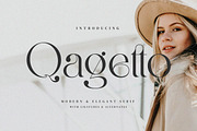 Qagetto - A Stylish Serif, a Serif Font by Aqeel_Art (Thumbnail 1 of 8)