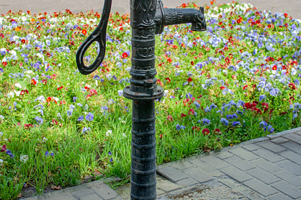 Hand pump water - standpipe, an Industrial Photo by Schreibikus