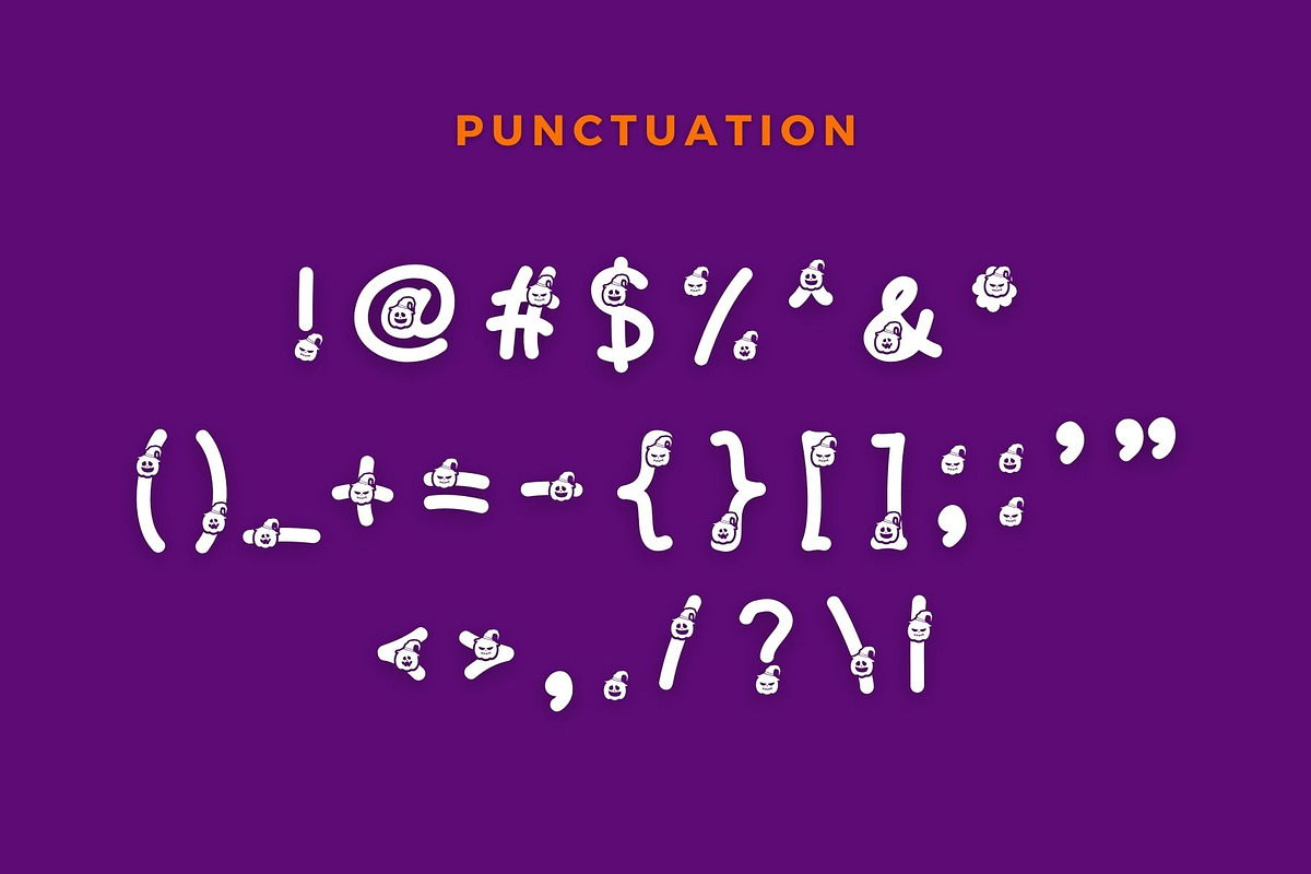 Halloween Pumpkin - Decorative font, a Sans Serif Font by Brown Cupple (Photo 5 of 6)