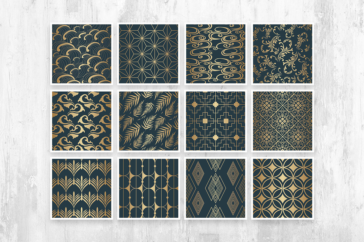 Asian Deco Vol.2 : Seamless Art Deco, a Pattern Graphic by AsianElements (Photo 5 of 11)