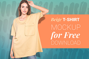 Woman Oversize T-shirt Mockup Set