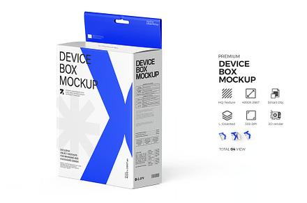 Flat Hanging PSD Box Mockup, a Packaging Mockup by zphotographystudio