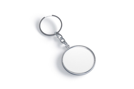 White Round Keychain 3D Model, an Object 3D Model by rebrandy
