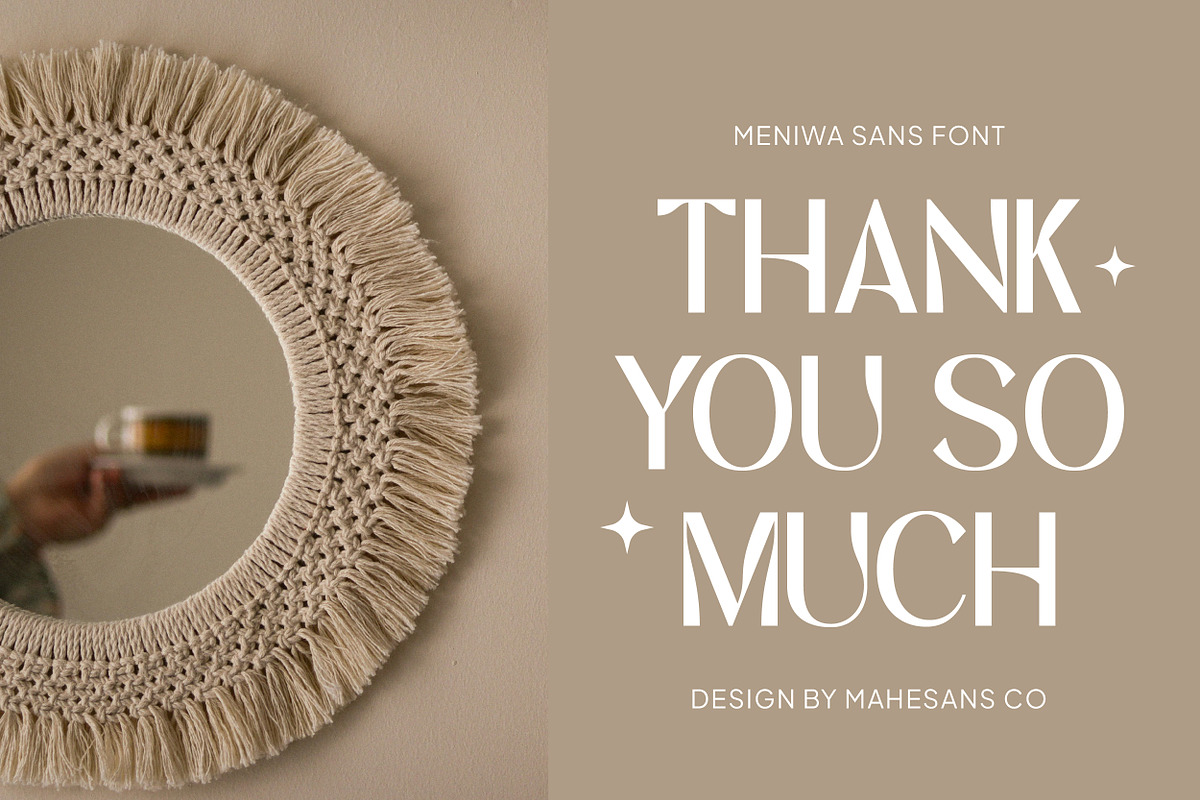 Meniwa – Elegant Modern Sans Serif, a Sans Serif Font by Mahesans Co (Photo 10 of 10)