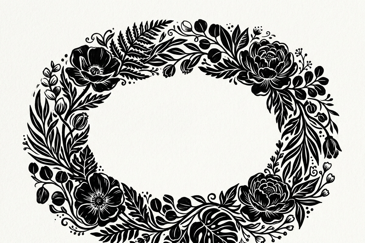 50 Elegant Floral Oval Mirror Frame, a Decorative Illustration by Amazin_art (Photo 24 of 26)