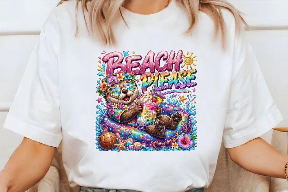 Funny Summer Otter Png Design, a Seasonal Illustration by designcity5 (Photo 3 of 4)