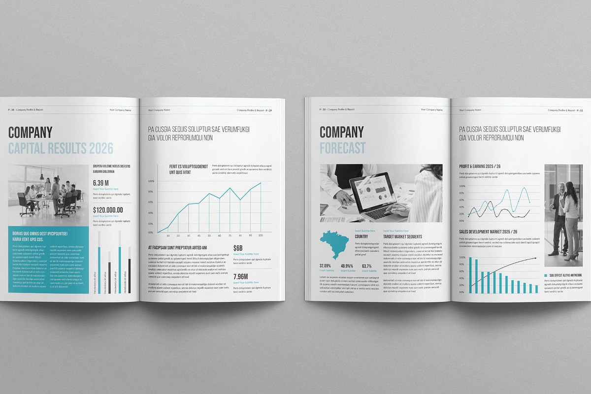 Company Profile & Report Template, a Brochure Template by E-Type (Photo 11 of 13)