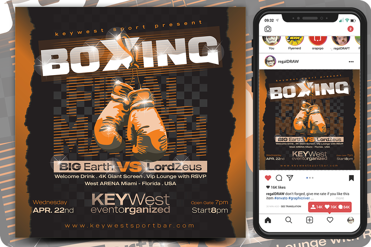 Boxing Final Match Sport Event Flyer, a Flyer Template by regalDRAW (Photo 2 of 4)