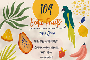 Exotic Fruit Hand Draw collection!