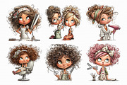 Hairdresser Girl Clipart, an Illustration by Libby Wishes (Thumbnail 8 of 8)