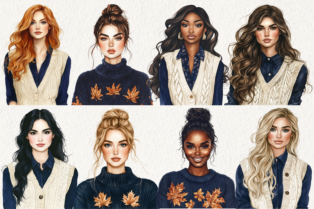 Copper & Cashmere Fall Clipart, an Illustration by NadiaTheronArt (Photo 4 of 5)