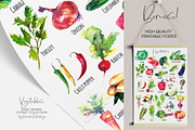 Vegetables clipart watercolor, a Food Illustration by Vero Arts (Thumbnail 6 of 9)