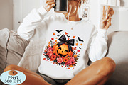Jack O’Lantern with Black Bow PNG, a Seasonal Illustration by Daily.Designs (Thumbnail 4 of 5)