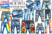 Beautiful Jeans Sublimation Bundle, an Illustration by Daily.Designs (Thumbnail 1 of 5)