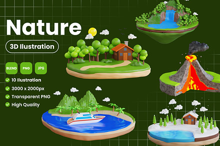3D Nature Pack, a Plants & Tree 3D Model by novia99design
