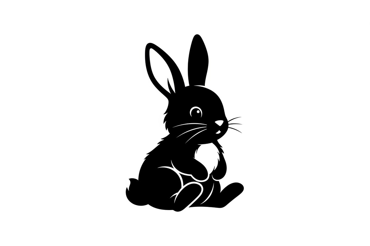 Cute Rabbit Silhouette Vector Bundle, an Illustration by yasushie (Photo 33 of 51)