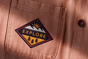 Embroidered Badge Scene, a Shirt Mockup by Design Squad