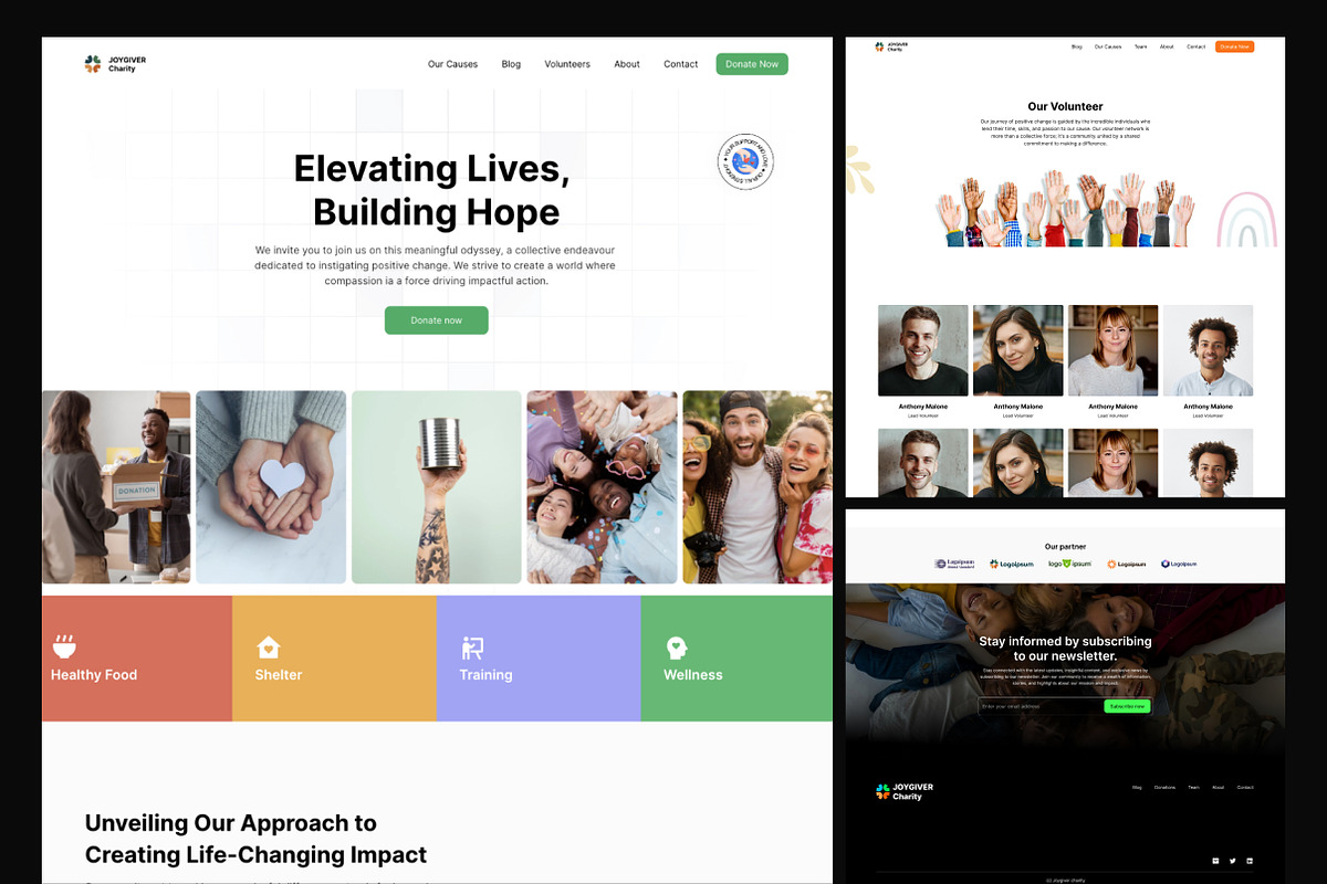 Charity Website for Framer, a Landing Page Template by akinyemiolabode (Photo 2 of 4)