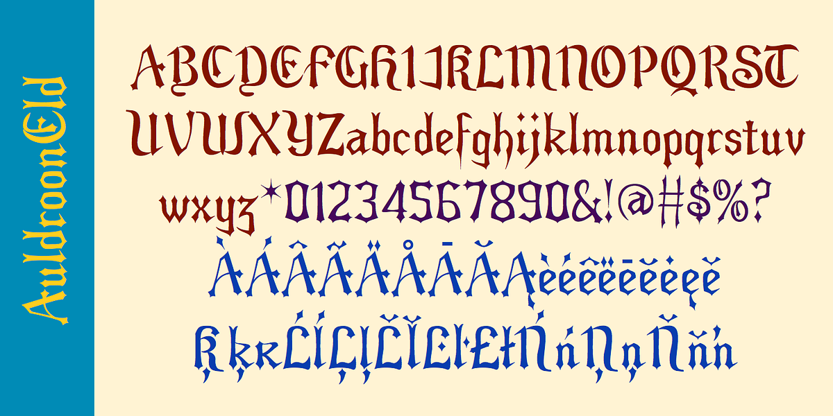 AuldroonEld, a Serif Font by Ingrimayne Type (Photo 2 of 2)