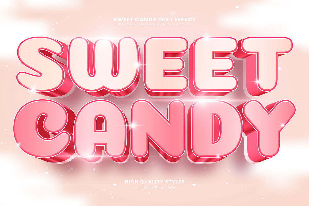 Sweet Candy Editable Text Effect, a Layer Style Add-On by Niestart Creation (Photo 2 of 2)